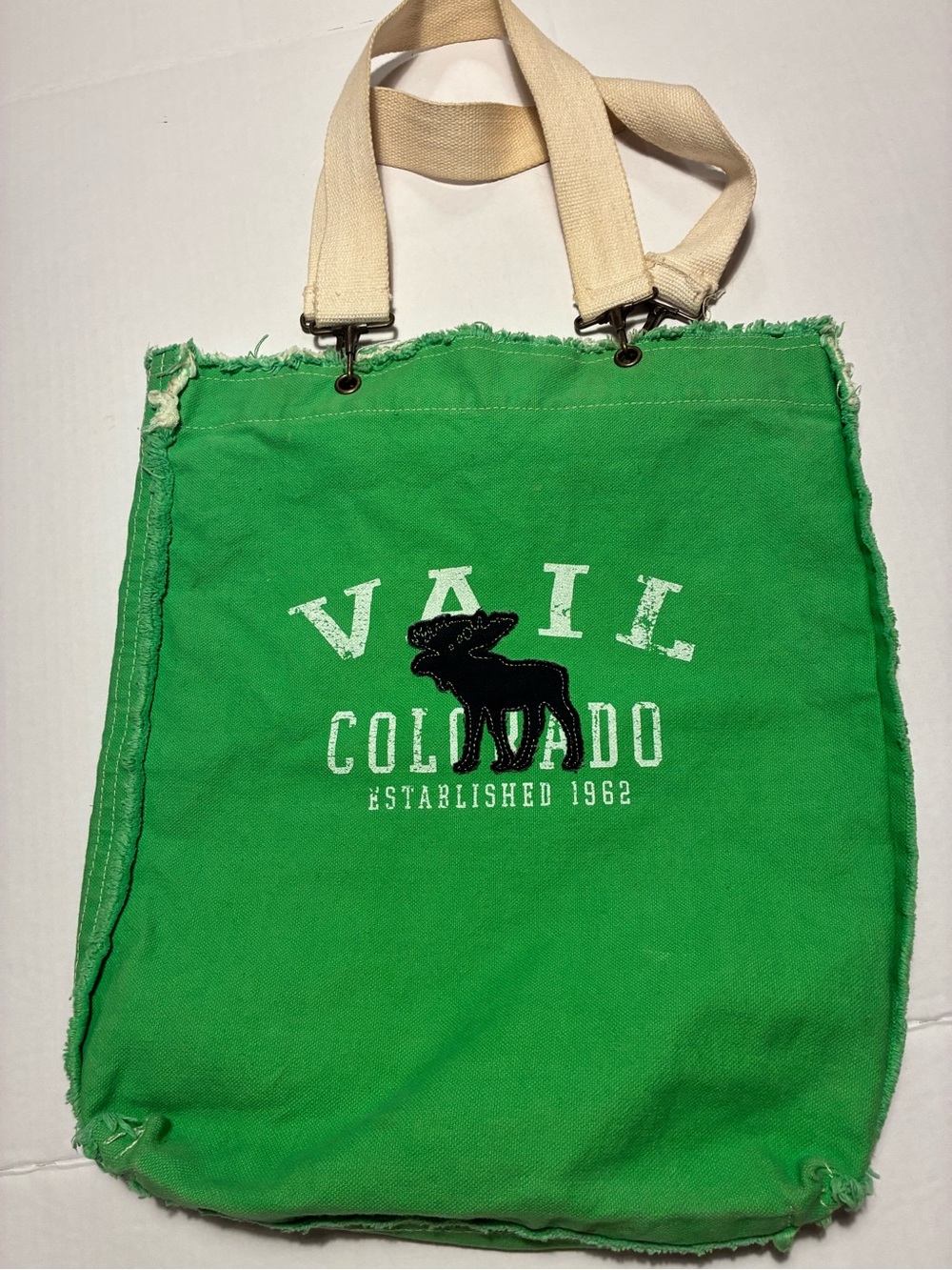 Vail Colorado Green Canvas Tote Bag